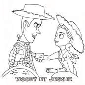 coloriage toy story 3 woody et jessie